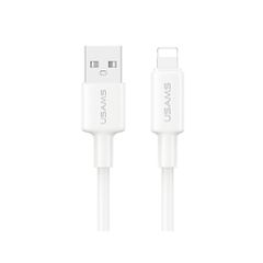 USAMS καλώδιο Lightning σε USB SJ762, 2.4A 12W, 480Mbps, 1m, λευκό