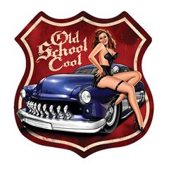 Αυτοκόλλητο Σήμα Αυτοκινήτου ''Old School Cool'' 15cm x 16cm 1 Τεμάχιο