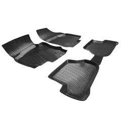 Πατάκια Σκαφάκια 3D Από Λάστιχο TPE Για VW Tiguan 2007-2014 Rizline 4 Τεμάχια Μαύρα