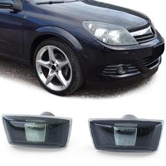 Πλαϊνά Φλας Φτερού Για Opel Astra H 04-10 / Corsa D 06-11 / Insignia 08-12 / Zafira B 05-14 Smoke 2 Τεμάχια