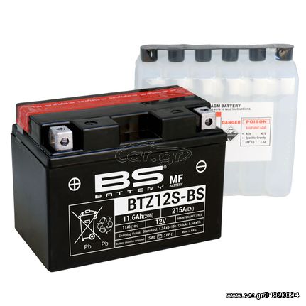 Μπαταρία Μοτοσυκλέτας BS Battery BTZ12SBS (YTZ12S-BS) 11 Ah BTZ12SBS