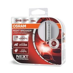 OSRAM D1S 35W Xenarc Night Breaker Laser +200% Περισσότερο Φως (66140XNL-HCB) 2τμχ