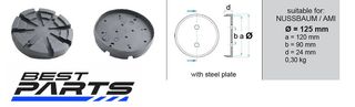 ΚΑΙΝΟΥΡΓΙΟ ΕΞΑΡΤΗΜΑ ΑΝΥΨΩΤΗΡΑ 1 pcs, 125mmx120mmx24mm, type: circle, for lift (Manufacturer): AMI / NUSSBAUM