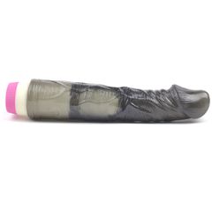 Clear Black Flexible Basic Realistic Vibrator-thumb-1