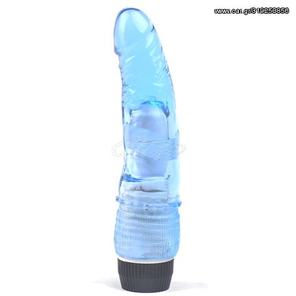 Clear Blue Color Realistic Dildo Vibrator TPE Material, Skin-S