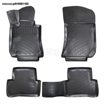 Πατάκια Σκαφάκια 3D Από Λάστιχο TPE Για Mercedes E-Class W124/W210/W211/CLS W219 Rizline 4 Τεμάχια Μαύρα