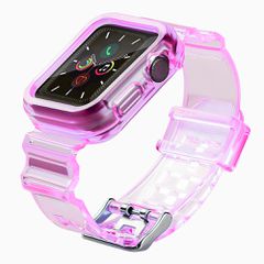 Silicone Band Strap Bracelet Case Strap Light Set for Apple Watch 38mm - Red
