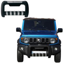 Bull Bar Bumper Guard Εμπρός Προφυλακτήρα Για Suzuki Jimny 2019+ Μαύρο Με Δόντια Inox