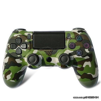 Double Motor 4 Wireless Controller OEM Χειριστήριο Camouflage Green - PS4 Controller