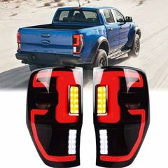 Πισινά Φανάρια Set Για Ford Ranger T6 T7 T8 12-20 Led Bar Dynamic Black Full Led