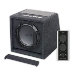 Subwoofer Αυτοκινήτου Alpine Αυτοενισχυόμενο 8" 20cm 100Watt RMS Με Κούτα