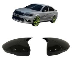 Καπάκια Καθρεφτών Για Skoda Octavia 5 Facelift 09-13 Γυαλιστερό Μαύρο 2 Τεμάχια