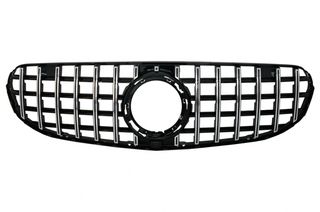 Front Central Grille suitable for Mercedes GLC X253 C253 Facelift (2020-up) GTR Panamericana Design Chrome for OFFROAD