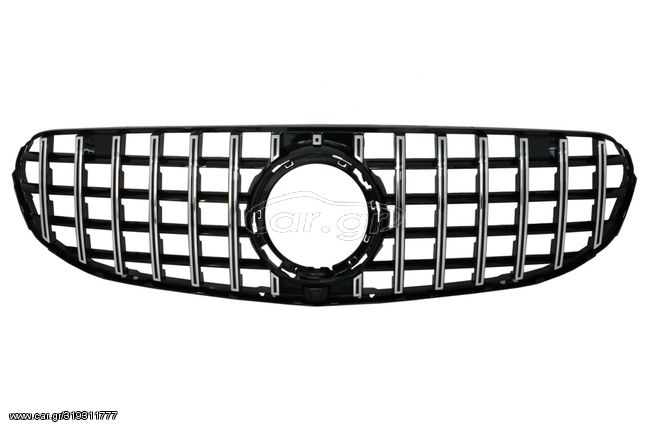 Front Central Grille suitable for Mercedes GLC X253 C253 Facelift (2020-up) GTR Panamericana Design Chrome for OFFROAD