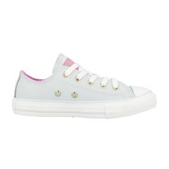 Converse Girl's CT All Star Leather OX Γκρι Ανοιχτό 661869C (Converse)
