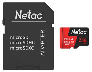 NETAC κάρτα μνήμης MicroSDXC P500 Extreme Pro, 256GB, 100MB/s, Class 10