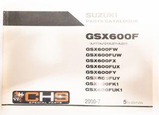 ΒΙΒΛΙΟ ΑΝΤΑΛΛΑΚΤΙΚΩΝ GSX600F (GSX600FW-FUW-FX-FUX-FY-FUY-FK1-FUK1) 2000-2007