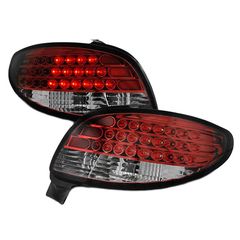 Πισινά Φανάρια Set Για Peugeot 206 98-07 Led Κόκκινο/Κρύσταλ Reliable Auto Parts