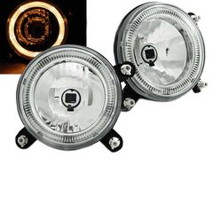 Μπροστινά Φανάρια Set Για Vw Golf 1 & 2 74-92 Angel Eyes Εσωτερικά Χρωμίου H3 Depo