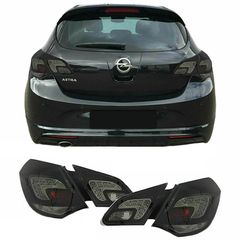 Πισινά Φανάρια Set Για Opel Astra J 09-15 Hatchback Led Φιμέ Depo