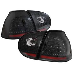 Πισινά Φανάρια Set Για Vw Golf V (5) 03-08 Led Μαύρα KAtuning