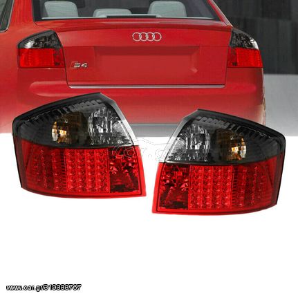 Πισινά Φανάρια Set Για Audi A4 B6 00-04 Led Κόκκινο/Φιμέ Depo