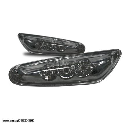 Πλαϊνά Φλας Φτερού Για Bmw 3 E46 Sedan 01-05 / Touring 01-05 / 5 E60/E61 03-10 / X3 E83 03-10 3 Led Smoke 2 Τεμάχια