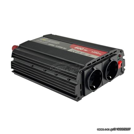 Power Inverter Αυτοκινήτου Από 12 Volt Σε 230 Volt 600/1200 Watt