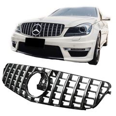 Μάσκα Για Mercedes-Benz C-Class W204 07-14 GT Amg Panamericana Look Μαύρο/Χρώμιο 1 Τεμάχιο