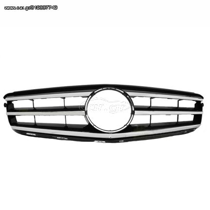 Μάσκα Για Mercedes-Benz C-Class W204 07-14 Avantgarde Με 3 Γρίλιες Μαύρο/Χρώμιο 1 Τεμάχιο