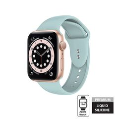 Crong Crong Liquid Λουράκι Premium Σιλικόνης Apple Watch SE/7/6/5/4/3 (45/44/42mm) - Mint (CRG-44LQB-GRN)