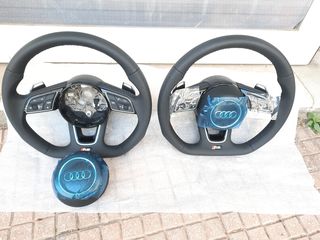 ΚΑΙΝΟΥΡΓΙΟ ΓΝΗΣΙΟ Audi RS3 8Y A3 S3 DSG A1 S1 8X Q2 SQ2 82A flat bottom τιμόνι-thumb-3