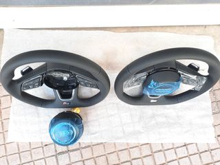 ΚΑΙΝΟΥΡΓΙΟ ΓΝΗΣΙΟ Audi RS3 8Y A3 S3 DSG A1 S1 8X Q2 SQ2 82A flat bottom τιμόνι-thumb-4