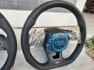 ΚΑΙΝΟΥΡΓΙΟ ΓΝΗΣΙΟ Audi RS3 8Y A3 S3 DSG A1 S1 8X Q2 SQ2 82A flat bottom τιμόνι-thumb-5