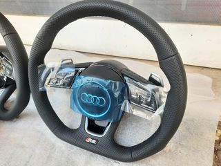 ΚΑΙΝΟΥΡΓΙΟ ΓΝΗΣΙΟ Audi RS3 8Y A3 S3 DSG A1 S1 8X Q2 SQ2 82A flat bottom τιμόνι-thumb-6