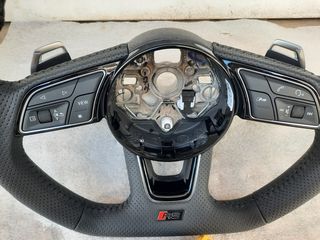 ΚΑΙΝΟΥΡΓΙΟ ΓΝΗΣΙΟ Audi RS3 8Y A3 S3 DSG A1 S1 8X Q2 SQ2 82A flat bottom τιμόνι-thumb-10