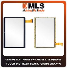 OEM Tablet MLS Angel Lite 9.6'' iQM960L Touch Screen Digitizer Μηχανισμός Αφής Black Μαύρο