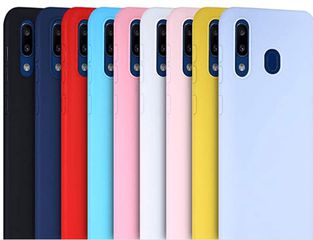 ΘΗΚΗ ΣΙΛΙΚΟΝΗΣ ΠΙΣΩ ΠΛΑΤΗ ΓΙΑ ΤΟ SAMSUNG GALAXY A20s ΡΟΖ ΦΟΥΞΙΑ (OEM)