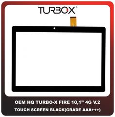 OEM Tablet Turbo X Turbo-X TurboX Fire 10,1'' 10.1 Inches 4G V.2 V2 Touch Screen Digitizer Μηχανισμός Αφής Τζάμι Black Μαύρο