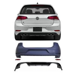 Πισινός Προφυλακτήρας Για VW Golf VII (7) 13-19 Upgrade to R 7.5 Look 17-19