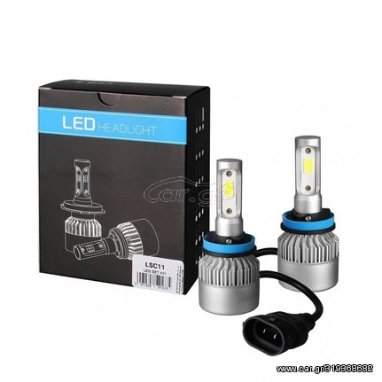 H11 LED SET C6 9-32V 6.500K 10.000lm 4 X 10W ΛΑΜΠΑ ΜΕ COB EPISTAR 1021 LED ΚΑΙ ΑΝΕΜΙΣΤΗΡΑΚΙ M-TECH – 2 ΤΕΜ.