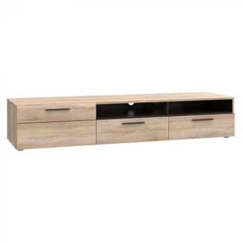 Έπιπλο TV 180x52x34cm δεξί Sonoma-Wenge MDF Καμπυλωτό τελείωμα στις πόρτες 