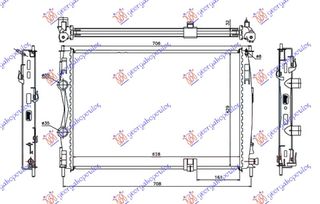 Ψυγείο 2,0 DCi (63x44,5x34) / NISSAN QASHQAI 07-10 / 21400-JD71A - 1 Τεμ