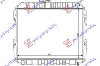 Ψυγείο Βενζίνη (40x53) (ΧΑΛΚΟΣ) / TOYOTA HI-LUX (YN 85) 2WD 89-94 / 16400-71071 - 1 Τεμ
