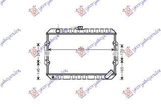 Ψυγείο 2.5 T.DIESEL+/-A/C (40x60) / MITSUBISHI P/U L200 87-92 / MB 356389 - 1 Τεμ