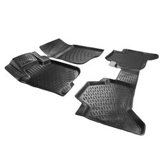 Πατάκια Σκαφάκια 3D Από Λάστιχο TPE Για Mitsubishi L200 2005-2018 Wöller 4 Τεμάχια Μαύρα
