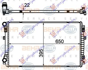 Ψυγείο Νερού 1.0-1,5 Βενζίνη -2.0 Πετρέλαιο (650x400) (MAHLE BEHR) / SEAT LEON 20- / 5Q0121251EM - 1 Τεμ