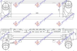 Ψυγείο INTER. 2,5-2,8-3,0 Πετρελαίου (495x133 / BMW SERIES 2 (F22/23) COUPE/CABRIO 14-19 / 17517600532 - 1 Τεμ