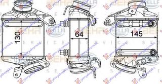 Ψυγείο Intercoller  4,0-4,4 Βενζίνη (130x144x64) (& GT/F07) / BMW SERIES 7 (F01/02) 12-15 / 13717575405 - Αριστερό - 1 Τεμ