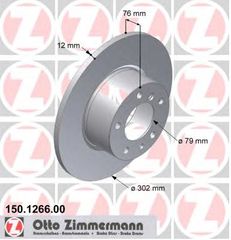 ΔΙΣΚΟΠΛΑΚΕΣ ZIMMERMANN Z-1266 | BMW 5 E34 '88->'96 | OE: 34111158042